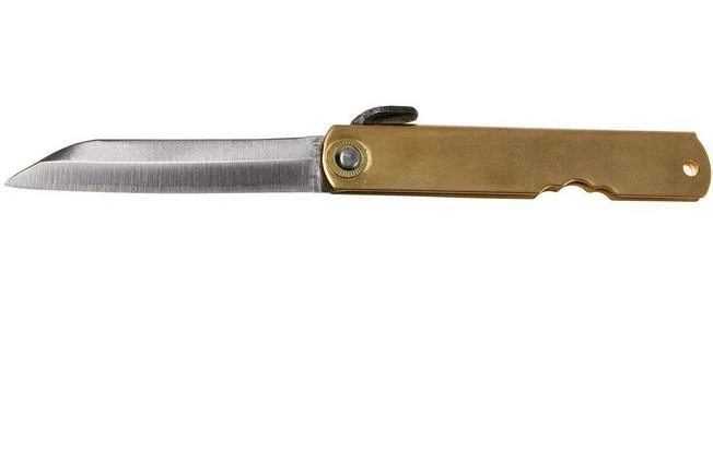 Higonokami Pocket Knife 7,7 Cm HIGO12BR, White Paper Steel, Sheepfoot 1 Higonokami Pocket Knife 7,7 Cm HIGO12BR, White Paper Steel, Sheepfoot