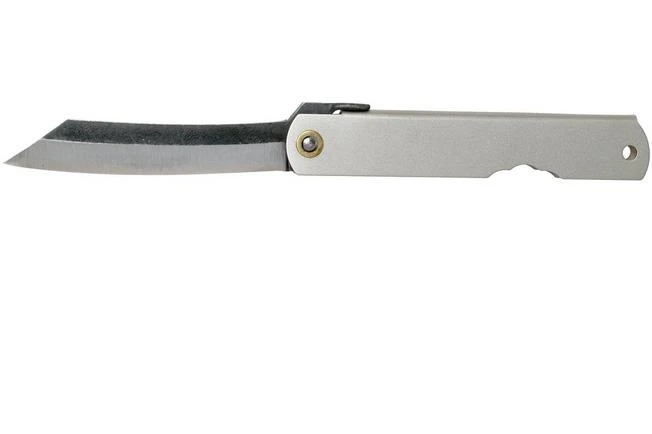 Higonokami Pocket Knife 7.3 Cm HIGOC10B, Blue Paper Steel, Silver Matte Steel 1 Higonokami Pocket Knife 7.3 Cm HIGOC10B, Blue Paper Steel, Silver Matte Steel