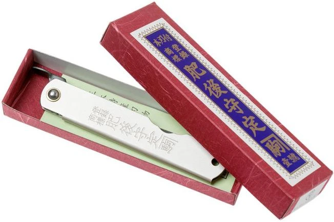 Higonokami Pocket Knife 7.3 Cm HIGOC10B, Blue Paper Steel, Silver Matte Steel 8 Higonokami Pocket Knife 7.3 Cm HIGOC10B, Blue Paper Steel, Silver Matte Steel - Image 8