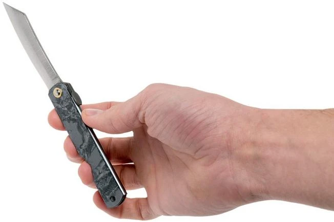 Higonokami Pocket Knife 7.3 Cm HIGOC3, Blue Paper Steel, Grey Black Glitter 7 Higonokami Pocket Knife 7.3 Cm HIGOC3, Blue Paper Steel, Grey Black Glitter - Image 7