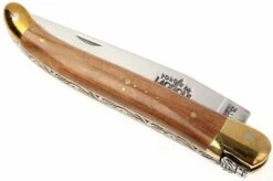 Forge De Laguiole - Natural Wood Folder, Olivewood -Knives Store LA1211OL 03 forge de laguiole vouwmes la1211ol d3