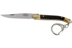 Forge De Laguiole Keychain Pocket Knife, Black Horn