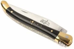 Forge De Laguiole - Natural Wood Folder, 3 Inch, Ebony -Knives Store LA129EB 03 forge de laguiole vouwmes la129eb d3