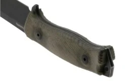 LionSteel M5B Sleipner Black, Green Canvas Micarta Survival Knife -Knives Store LI M5B CVG 04 lionsteel