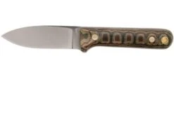 LT Wright Next Gen, A2, Matte Python Micarta, Leather Sheath, Bushcraft Knife