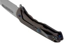 Medford Prae Slim Flipper, S45VN Tumbled Drop Point Blade, Violet Handle Pocket Knife -Knives Store MF 23 PSF 01 04 medford