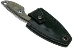 MKM Mikro 2 Wharncliffe, Stonewashed Green Canvas Micarta Neck Knife, Jesper Voxnaes Design -Knives Store MMK MR02 GC 06 mkm knives