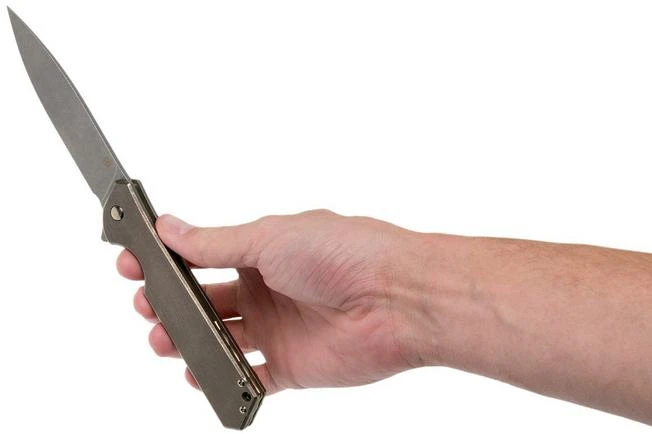 Olamic Rainmaker Droppoint, Kinetic Earth Brown, Gold, Pocket Knife 8 Olamic Rainmaker Droppoint, Kinetic Earth Brown, Gold, Pocket Knife - Image 8