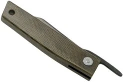 Ohta FK5 Higonokami-pocket Knife, Green Canvas Micarta -Knives Store OHTA OFF FK5 M G 04 ohta knives