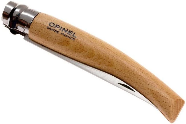 Opinel Pocket Knife No. 10 Slim Line, Stainless Steel, Beech 4 Opinel Pocket Knife No. 10 Slim Line, Stainless Steel, Beech - Image 4
