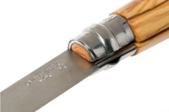 Opinel Pocket Knife No. 8 Luxury Range With Leather Sheath, Olive Wood -Knives Store OP001004 07 opinel v201903