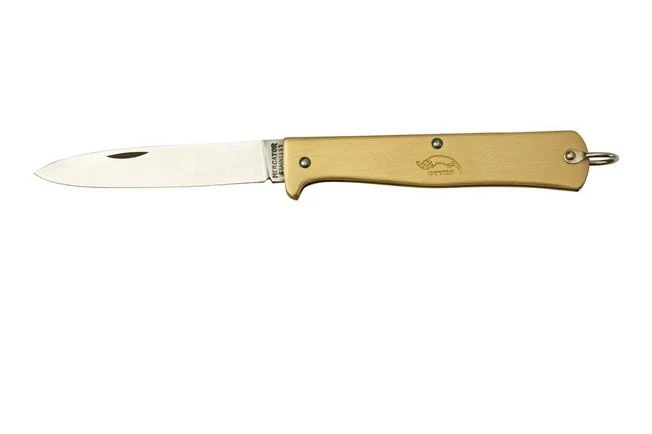 Otter Mercator 10-701 RG R Small Brass Stainless, Pocket Knife 1 Otter Mercator 10-701 RG R Small Brass Stainless, Pocket Knife