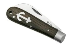 Otter Anchor Knife 171 RML Small Stainless, Smoked Oak, Stainless Anchor, Pocket Knife -Knives Store OR171RML 06 otter