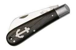 Otter Anchor Knife 172 R.m.L Large Stainless, Smoked Oak, Stainless Anchor, Pocket Knife -Knives Store OR172RML 04 otter