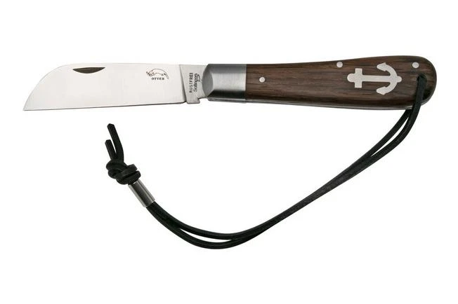 Otter Anchor Knife SET 172 Large Stainless, Smoked Oak, Brass Anchor, Leather Strap, Pocket Knife 1 Otter Anchor Knife SET 172 Large Stainless, Smoked Oak, Brass Anchor, Leather Strap, Pocket Knife