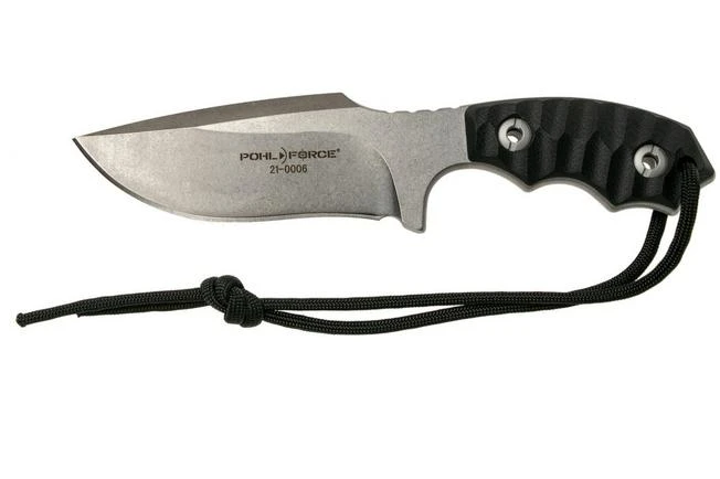 Pohl Force Compact Two Stonewashed 6031 Fixed Knife, Dietmar Pohl Design 1 Pohl Force Compact Two Stonewashed 6031 Fixed Knife, Dietmar Pohl Design