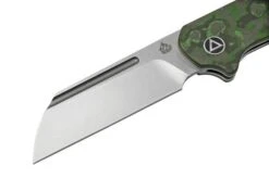 QSP Knife Penguin QS130SJ-E1, CPM 20CV Stonewashed, Fat Carbon Jungle Wear, Slipjoint Pocket Knife -Knives Store QS130SJ E1 03 qsp