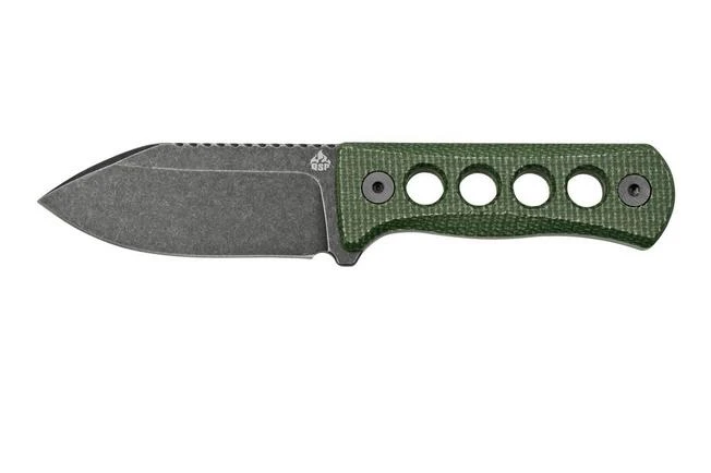 QSP Knife Canary QS141-C2 Blackwashed, Black Green G10, Neck Knife 1 QSP Knife Canary QS141-C2 Blackwashed, Black Green G10, Neck Knife