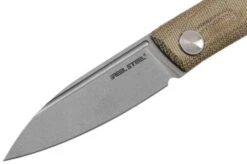 Real Steel Stella Green Canvas Micarta 7057 Knivesandtools Exclusive Pocket Knife, Poltergeist Design -Knives Store RL7057 03 real steel