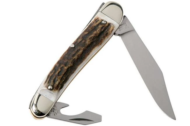 Robert Klaas Classic Line 100mm, Real Stag Pocket Knife With Bottle Opener 3 Robert Klaas Classic Line 100mm, Real Stag Pocket Knife With Bottle Opener - Image 3