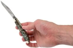 Robert Klaas US Trapper Damast 95mm Poplar Burl 412-1-8MAP-BL -Knives Store RS412 1 8MAP BL 1 08 robert klaas