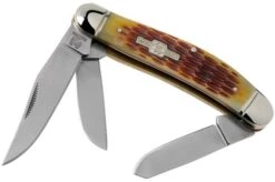 Rough Ryder Sowbelly Stockman Amber Bone RR080 Slipjoint Pocket Knife