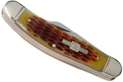 Rough Ryder Sowbelly Stockman Amber Bone RR080 Slipjoint Pocket Knife -Knives Store RY080 04 rough ryder