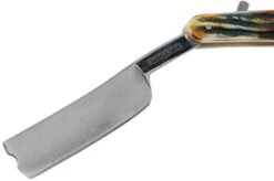 Rough Ryder Folding Razor Cinnamon Stag RR2159 Damascus Straight Razor -Knives Store RY2159 03 rough ryder