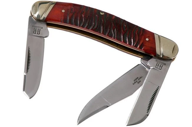 Rough Ryder Tiger Stripe Sowbelly RR2222 Pocket Knife 2 Rough Ryder Tiger Stripe Sowbelly RR2222 Pocket Knife - Image 2