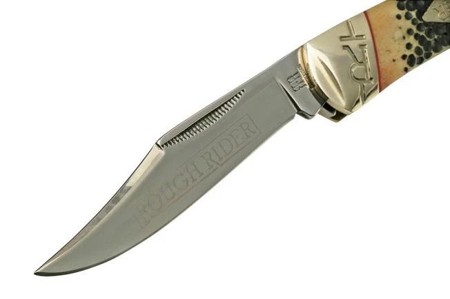 Rough Ryder Buckshot Bone Large Moose, RR2320 Pocket Knife 2 Rough Ryder Buckshot Bone Large Moose, RR2320 Pocket Knife - Image 2