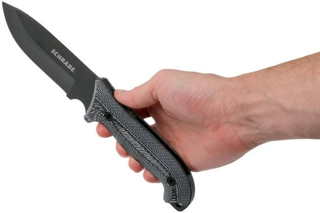 Schrade Frontier 5" Fixed Blade SCHF51M Micarta, 1095 Carbon Steel, Fixed Knife With Sharpening Stone & Firesteel 6 Schrade Frontier 5" Fixed Blade SCHF51M Micarta, 1095 Carbon Steel, Fixed Knife With Sharpening Stone & Firesteel - Image 6