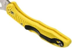 Spyderco Tasman Salt 2 C106PYL2 Plain Edge Pocket Knife, Yellow -Knives Store SPC106PYL2 05 spyderco spc106pyl2 05