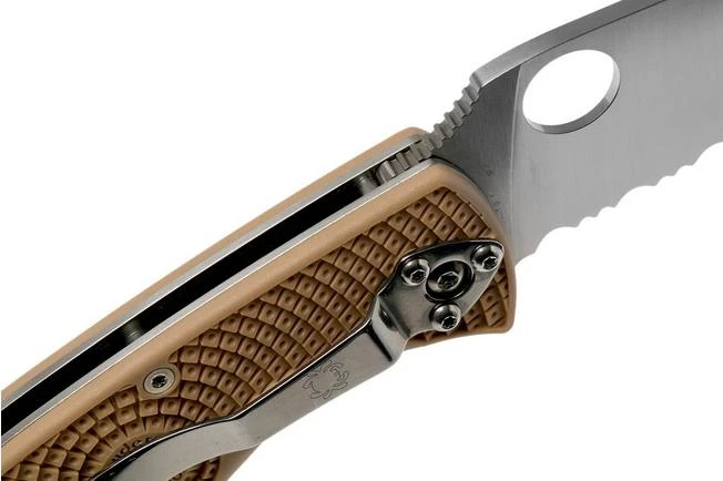 Spyderco Tenacious Lightweight Tan C122PSTN FRN Partly Serrated Pocket Knife 6 Spyderco Tenacious Lightweight Tan C122PSTN FRN Partly Serrated Pocket Knife - Image 6