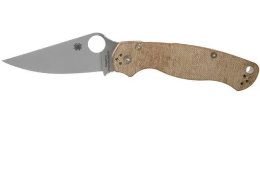 Spyderco C81MPCW2 Paramilitary 2 Brown Canvas Micarta CruWear Pocket Knife