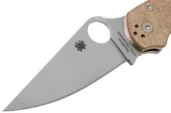 Spyderco C81MPCW2 Paramilitary 2 Brown Canvas Micarta CruWear Pocket Knife -Knives Store SPC81MPCW2 03 spyderco