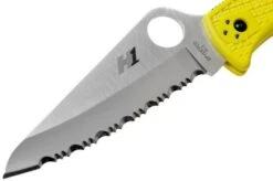 Spyderco Pacific Salt 2 Yellow C91SYL2 Serrated Pocket Knife -Knives Store SPC91SYL2 03 spyderco