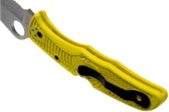 Spyderco Pacific Salt 2 Yellow C91SYL2 Serrated Pocket Knife -Knives Store SPC91SYL2 05 spyderco