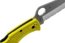 Spyderco Pacific Salt 2 Yellow C91SYL2 Serrated Pocket Knife -Knives Store SPC91SYL2 06 spyderco