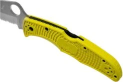 Spyderco Pacific Salt 2 Yellow C91SYL2 Serrated Pocket Knife -Knives Store SPC91SYL2 07 spyderco