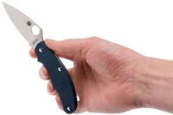 Spyderco UK Penknife S110V Dark Blue C94DBL Pocket Knife -Knives Store SPC94PDBL 08 spyderco spc94pdbl 08