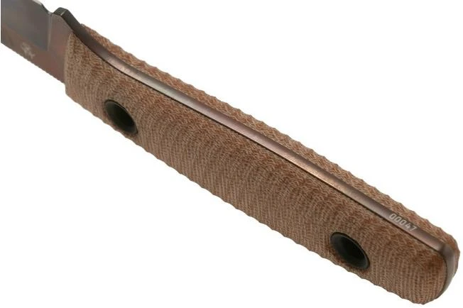 TRC Knives Classic Freedom, M390 Apocalypse Finish, Natural Canvas Micarta, Outdoor Knife 4 TRC Knives Classic Freedom, M390 Apocalypse Finish, Natural Canvas Micarta, Outdoor Knife - Image 4