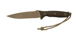 Spartan Blades Moros SB53DEGRNLTN Flat Dark Earth, Green Micarta, Molle-Coyote Sheath, Survival Knife