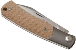 Viper Hug V5992CN Natural Canvas Micarta Pocket Knife, Sacha Thiel Design -Knives Store VPV5992CN 04 viper
