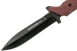 Viper Fearless VT4020CR Sleipner DLC, Red Canvas Micarta, Fixed Knife, Rumici Design -Knives Store VPVT4020CR 03 viper