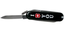 Victorinox Classic ‘The Gift’, I Love You, Black 0.6233.853 Swiss Pocket Knife -Knives Store VT0 6223 853 03 victorinox