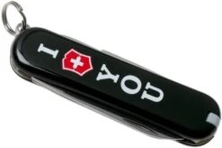 Victorinox Classic ‘The Gift’, I Love You, Black 0.6233.853 Swiss Pocket Knife -Knives Store VT0 6223 853 04 victorinox