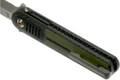 We Knife Angst 2002A Carbon Fibre, Green G10 Pocket Knife, Justin Lundquist Design -Knives Store WK2002A 05 we knife