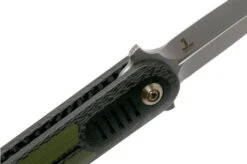 We Knife Angst 2002A Carbon Fibre, Green G10 Pocket Knife, Justin Lundquist Design -Knives Store WK2002A 06 we knife