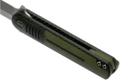We Knife Angst 2002A Carbon Fibre, Green G10 Pocket Knife, Justin Lundquist Design -Knives Store WK2002A 07 we knife