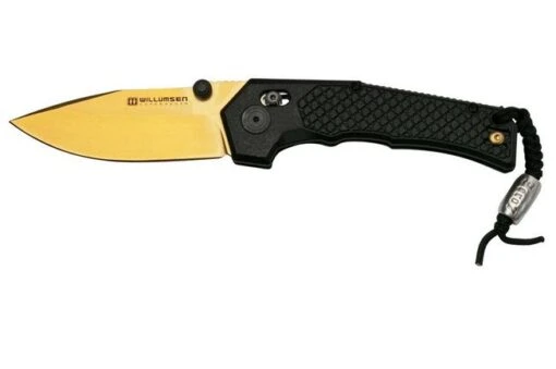 Willumsen Zero7, Z722BNG Black & Gold Pocket Knife